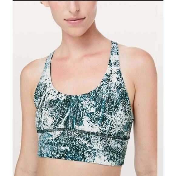 Lululemon Free to be Moved Sports Bra Size 4 Wildwood White Green Jasper Strappy - Picture 2 of 5